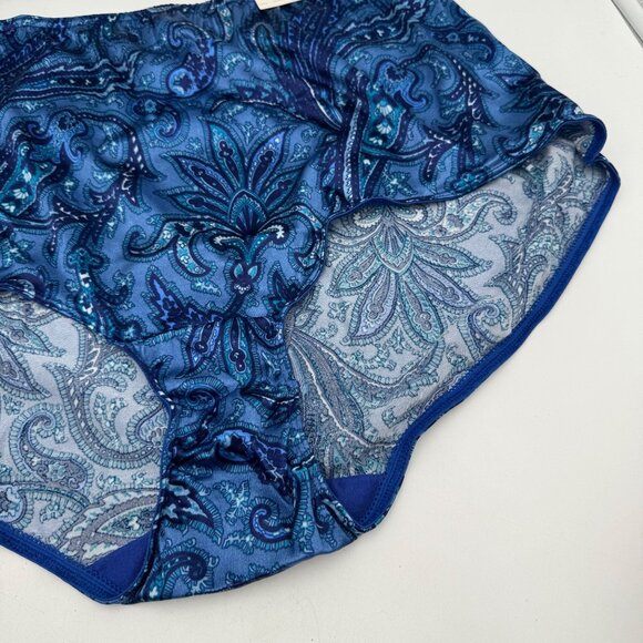 Vintage 90's Cacique Second Skin Shiny Satin High Leg Brief bikini Panty shinny - Picture 4 of 9